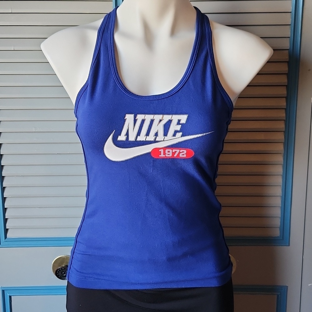 Nike Blue Racerback Tank Top - Picture 2 of 10